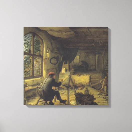 Der Maler in seiner Werkstatt (Künstlerstudio) Leinwanddruck (Vorderseite)