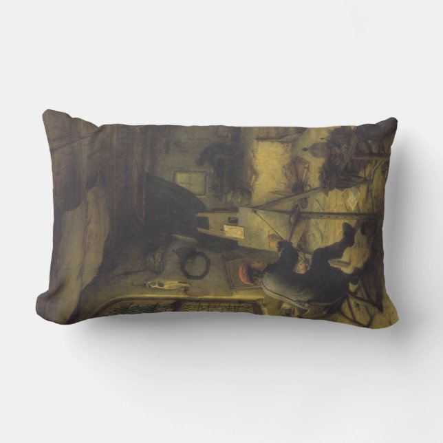 Der Maler in seiner Werkstatt (Künstlerstudio) Lendenkissen (Vorderseite)