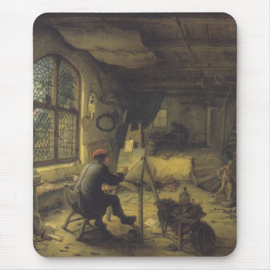 Der Maler in seiner Werkstatt (Künstlerstudio) Mousepad (Vorne)