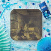 Der Maler in seiner Werkstatt (Künstlerstudio) Pappteller (Party)