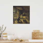 Der Maler in seiner Werkstatt (Künstlerstudio) Poster (Küche)