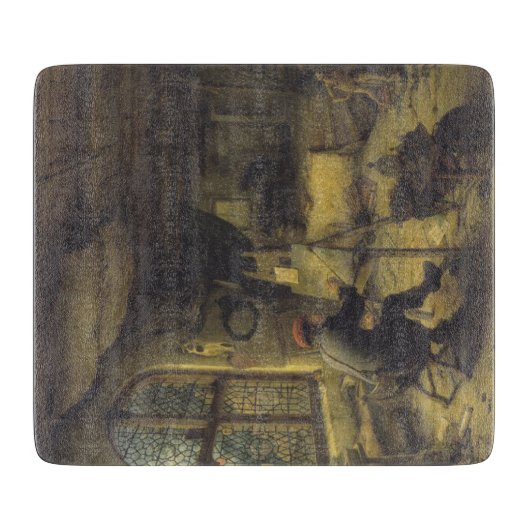 Der Maler in seiner Werkstatt (Künstlerstudio) Schneidebrett (Vorderseite)