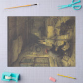 Der Maler in seiner Werkstatt (Künstlerstudio) Seidenpapier (Basteln)