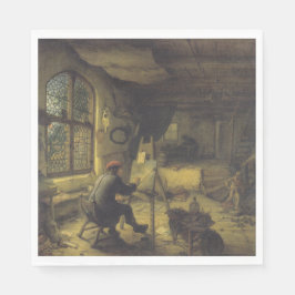 Der Maler in seiner Werkstatt (Künstlerstudio) Serviette