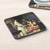 Der Maler mit seiner Familie, 1675 (Öl auf Platte) Untersetzer (Linke Seite)