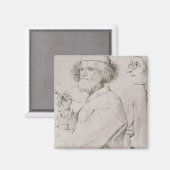 Der Maler und der Kunstfreund Magnet (Vorderseite/Rückseite)