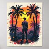 Der Maler war erstaunt über sein Bild Poster (Vorne)