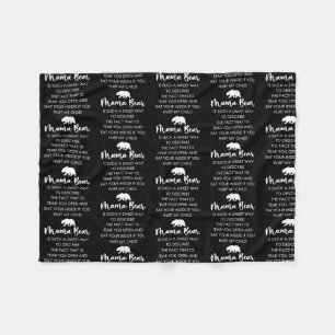 Der Mama-Bär ist so süß  Fleecedecke