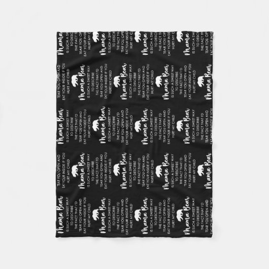 Der Mama-Bär ist so süß Fleecedecke (Vorderseite)