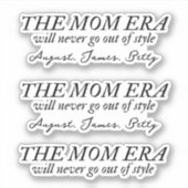 Der Mama-Zeitenaufkleber mit Kindernamen Benutzerd Aufkleber (Vorderseite)