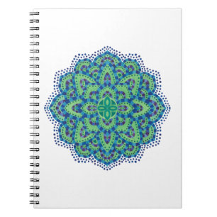 Der Mandala-Coole Smaragd Notizblock
