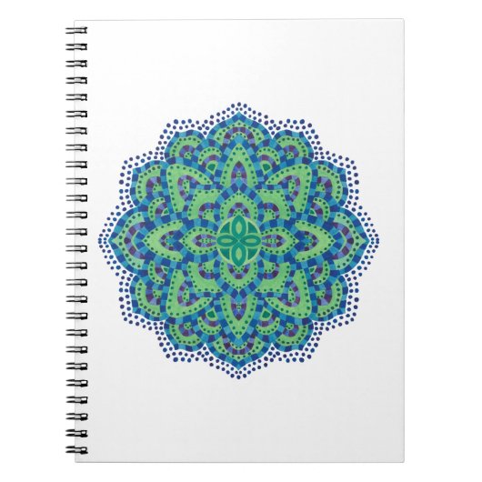 Der Mandala-Coole Smaragd Notizblock (Vorderseite)