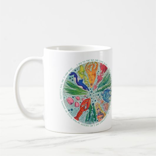 Der Mandala-Tasse des Ozean-Liebhabers Kaffeetasse (Links)