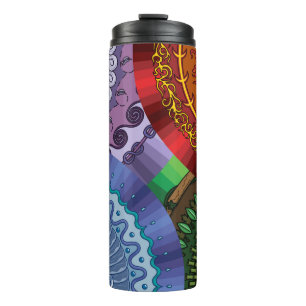 Der Mandalas der Elemente Thermosbecher