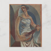 Der Mandolin-Player von Juan Gris Postkarte (Vorderseite)