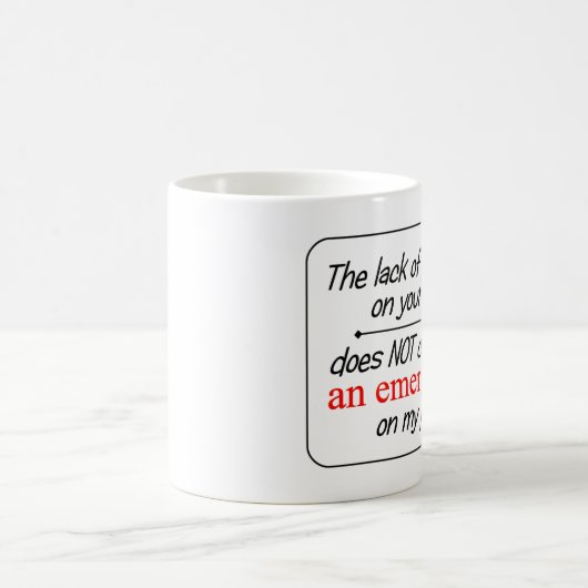 Der Mangel an Planung...-Mug Kaffeetasse (Mittel)