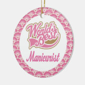 Der Manikürist-Geschenk-Verzierung der Welt beste Keramik Ornament (Links)