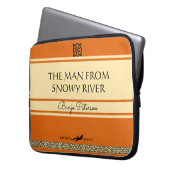 Der Mann aus dem Schneefluss Retro-Buchumschlag Laptopschutzhülle (Vorderseite Links)