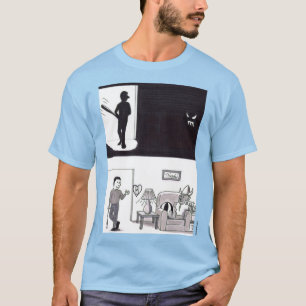 Der Mann betritt dunklen Raum, der ein Baseball-Ba T-Shirt