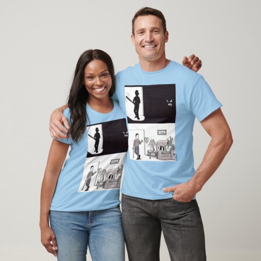 Der Mann betritt dunklen Raum, der ein Baseball-Ba T-Shirt (Unisex)