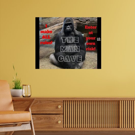 DER MANN CAVE POSTER (Wohnzimmer 2)