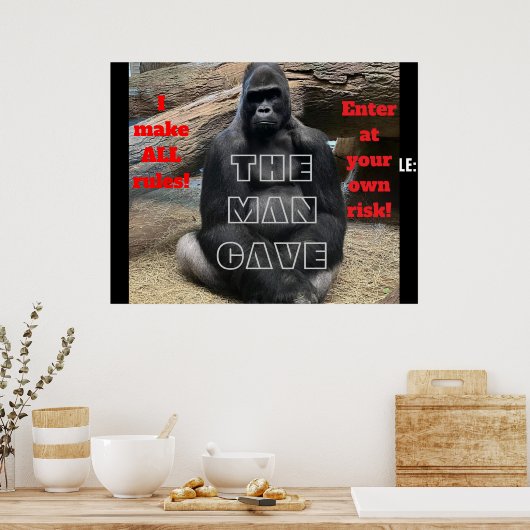 DER MANN CAVE POSTER (Küche)