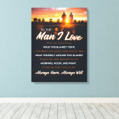 Der Mann, den ich Liebe, wenn Sie eine Umarmung ha Leinwanddruck (Insitu (Holzboden))