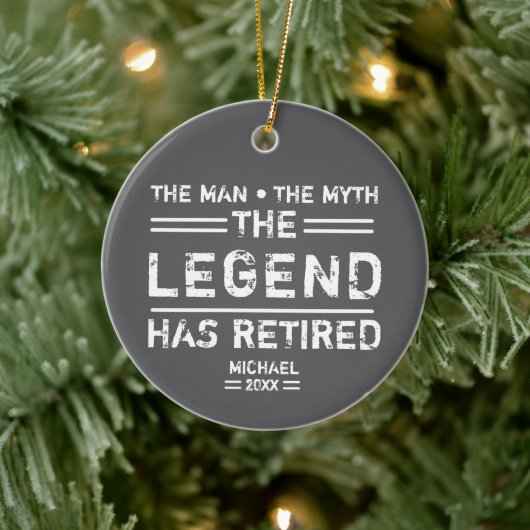 Der Mann, der die Mythen-Legende hat, hat Personal Keramik Ornament (Baum)