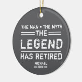 Der Mann, der die Mythen-Legende hat, hat Personal Keramik Ornament (Links)