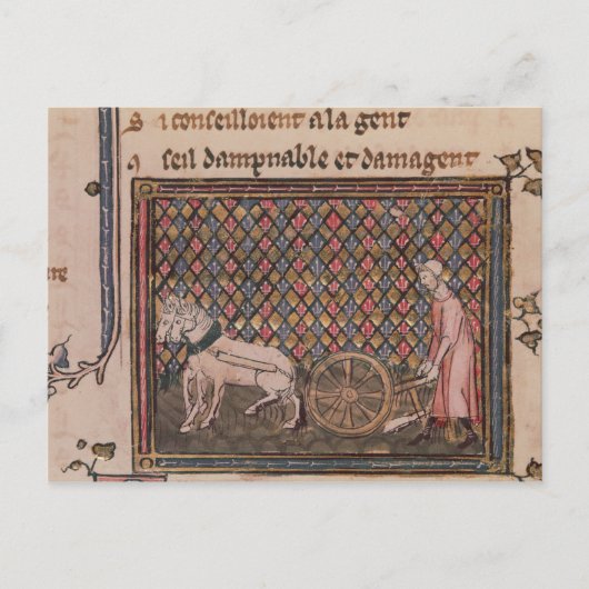 Der Mann, der für ein Leben arbeiten muss Postkarte (Vorderseite)