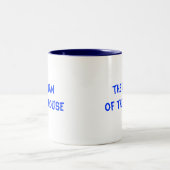 Der Mann der Haus-Kaffee-Tasse Zweifarbige Tasse (Mittel)