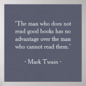 Der Mann, der keine guten Bücher liest Poster (Vorne)