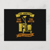 Der Mann der Legende, der Janitor reinigt Geschenk Postkarte (Vorderseite)