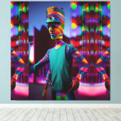 Der Mann, der mir den Kaffee gestochen hat - Ken G Leinwanddruck (Insitu (Holzboden))