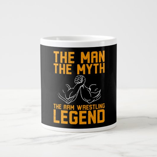 Der Mann, der Mythos Arm Wrestling Legende Jumbo-Tasse (Vorderseite)