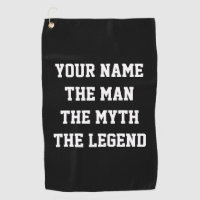 Der Mann der Mythos das Golf-Tuchgeschenk der