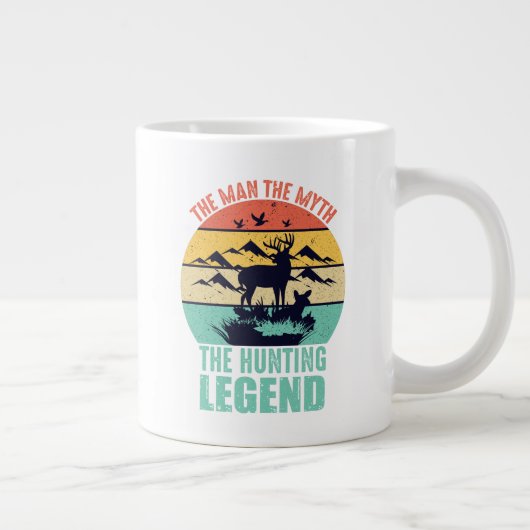 Der Mann - der Mythos - der Jagdbein Jumbo-Tasse (Rechts)