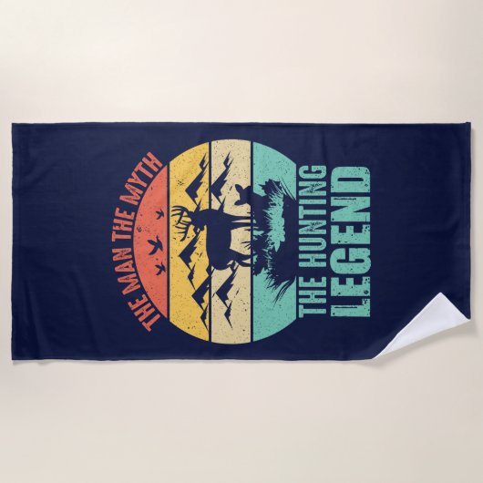 Der Mann - der Mythos - der Jagdbein Strandtuch (Vorderseite)