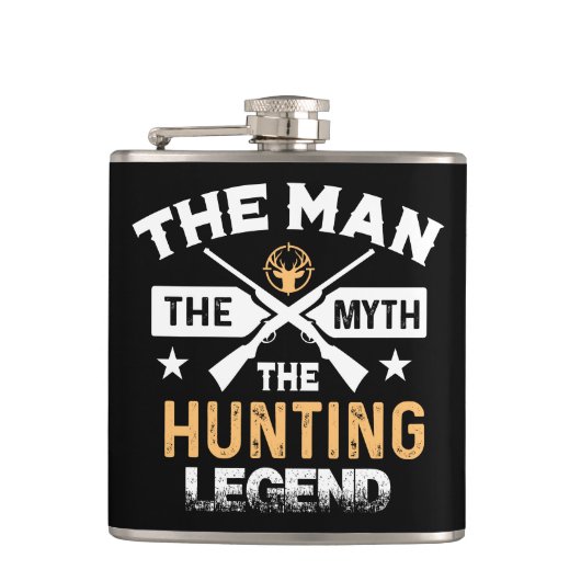 Der Mann der Mythos der Jagdlegende - Hirsch Flachmann (Vorderseite)