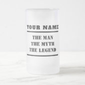 Der Mann, der Mythos, der legendäre benutzerdefini Mattglas Bierglas (Mittel)