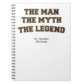 Der Mann, der Mythos, der legendäre Lehrer Geschen Notizblock (Vorderseite)