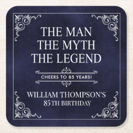 Der Mann der Mythos der Legende 85. Geburtstag Bla Rechteckiger Pappuntersetzer