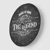 Der Mann, der Mythos, der Legende Große Wanduhr (Winkel)