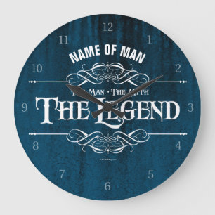 Der Mann, der Mythos, der Legende Große Wanduhr