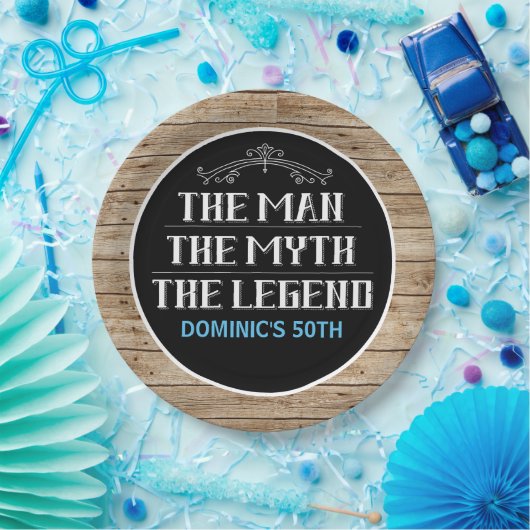 Der Mann, der Mythos, der Legende jedes Alters Geb Pappteller (Party)