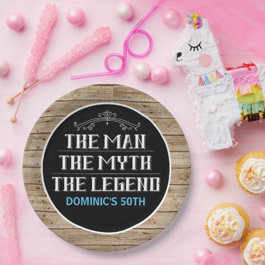 Der Mann, der Mythos, der Legende jedes Alters Geb Pappteller (Party)