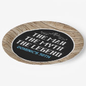 Der Mann, der Mythos, der Legende jedes Alters Geb Pappteller (Schrägansicht)