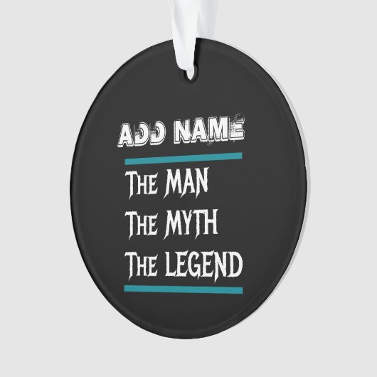 Der Mann, der Mythos, der Legende Ornament (Vorderseite)