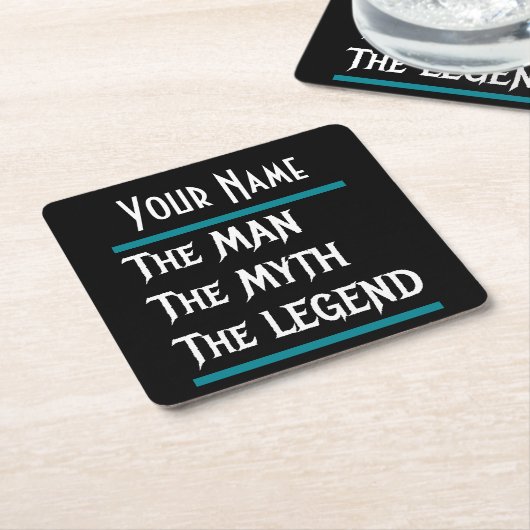 Der Mann der Mythos der Legende personalisiert Rechteckiger Pappuntersetzer (angewinkelt)
