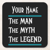 Der Mann der Mythos der Legende personalisiert Rechteckiger Pappuntersetzer (Vorderseite)